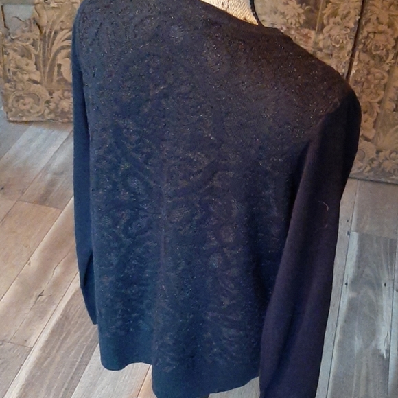 Simply Vera Wang NEW sparkle pattern sweater L - Picture 4 of 8